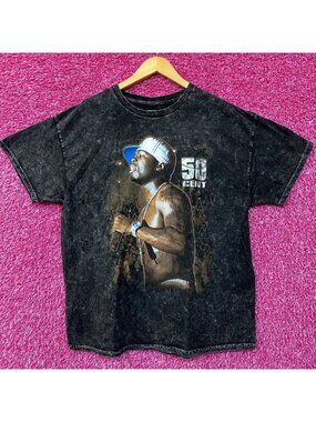 50 Cents Get Rich or Die Tryin Mineral Wash T-Shirt Large